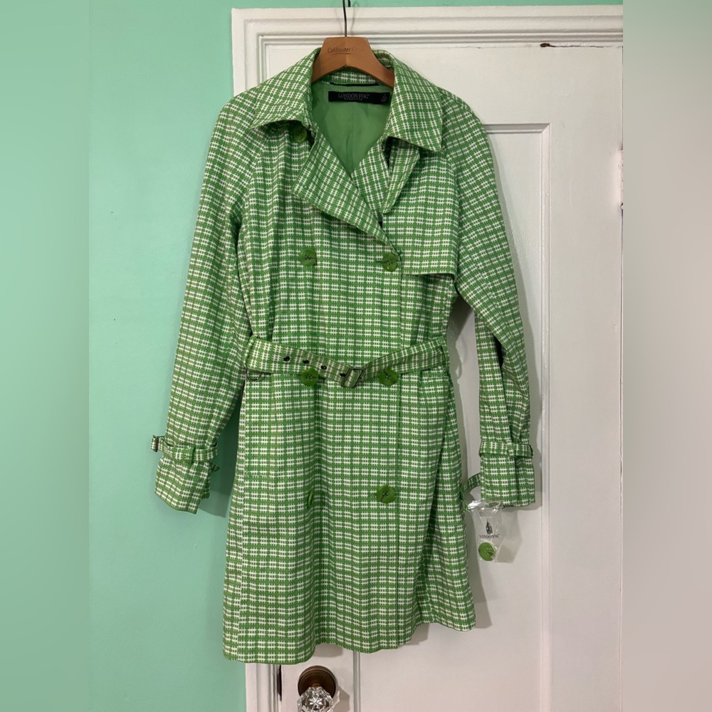 London Fog Green Plaid Jacket